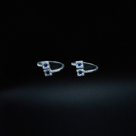 Blue Stone Adjustable Toe Ring