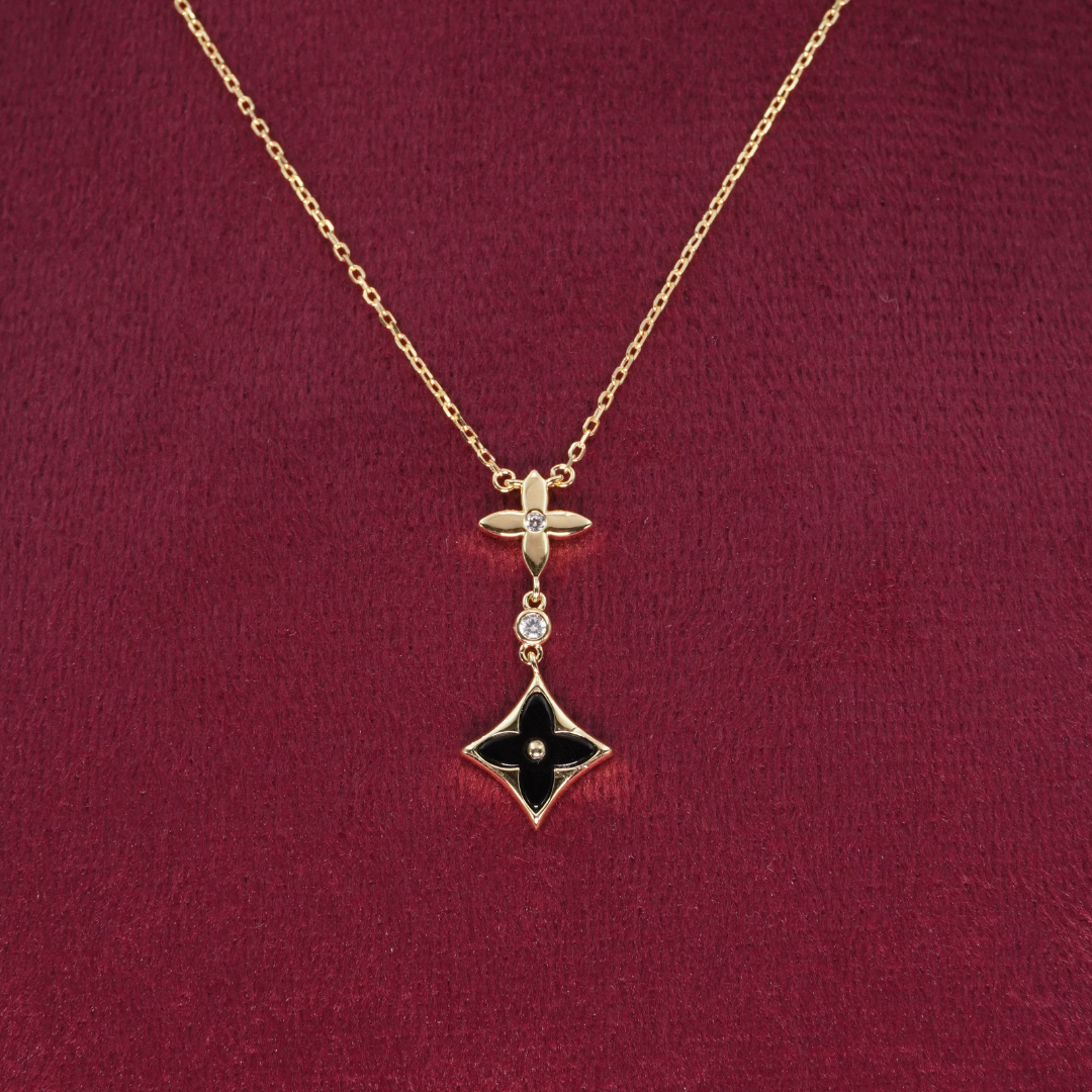 Black Star Drop Pendant