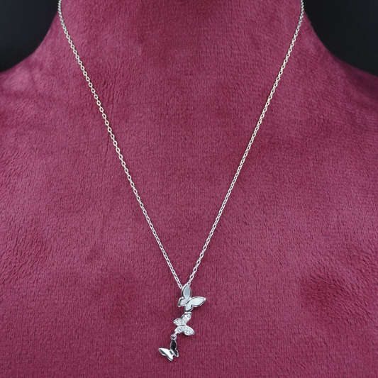 Butterfly Cascade CZ Pendant