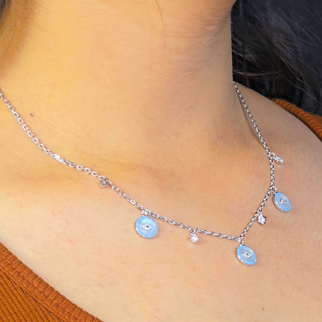 Blue Evil Eye Charm Pendant