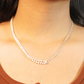 Elegant Pearl & Silver Dual-Strand Chain