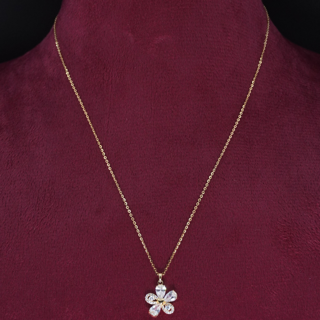 Multicolor Floral CZ Pendant