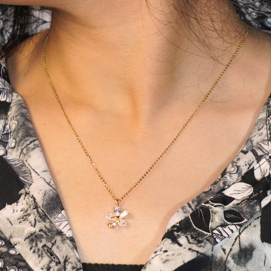 Multicolor Floral CZ Pendant