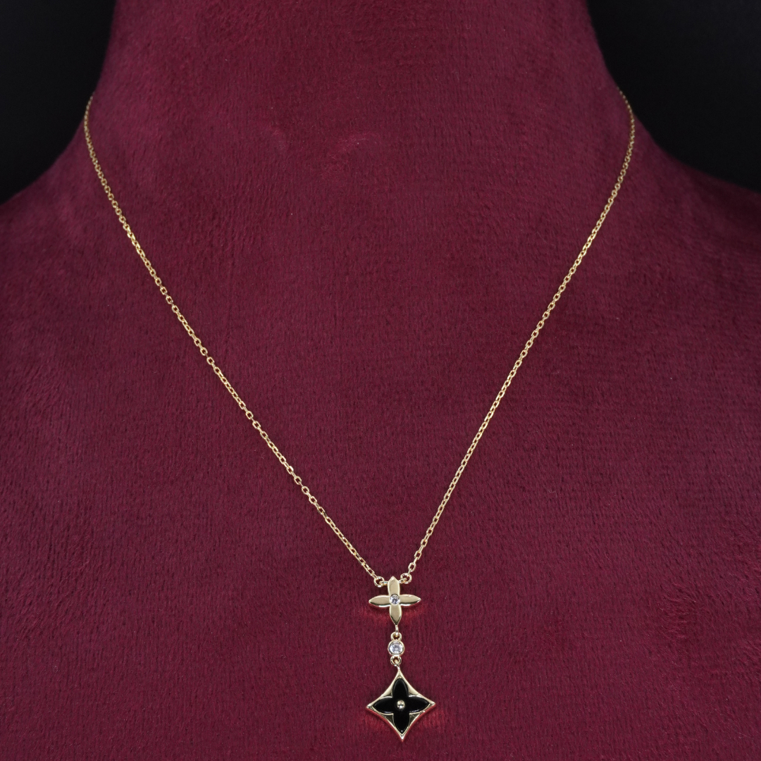 Black Star Drop Pendant