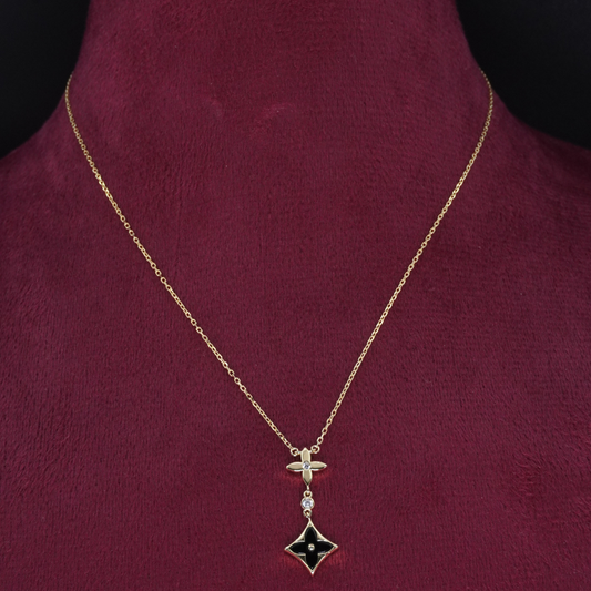 Black Star Drop Pendant