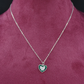 Green Heart Butterfly CZ Pendant