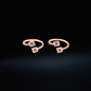 Dual Ruby CZ Adjustable Toe Ring