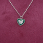 Green Heart Butterfly CZ Pendant