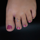 Dual Ruby CZ Adjustable Toe Ring