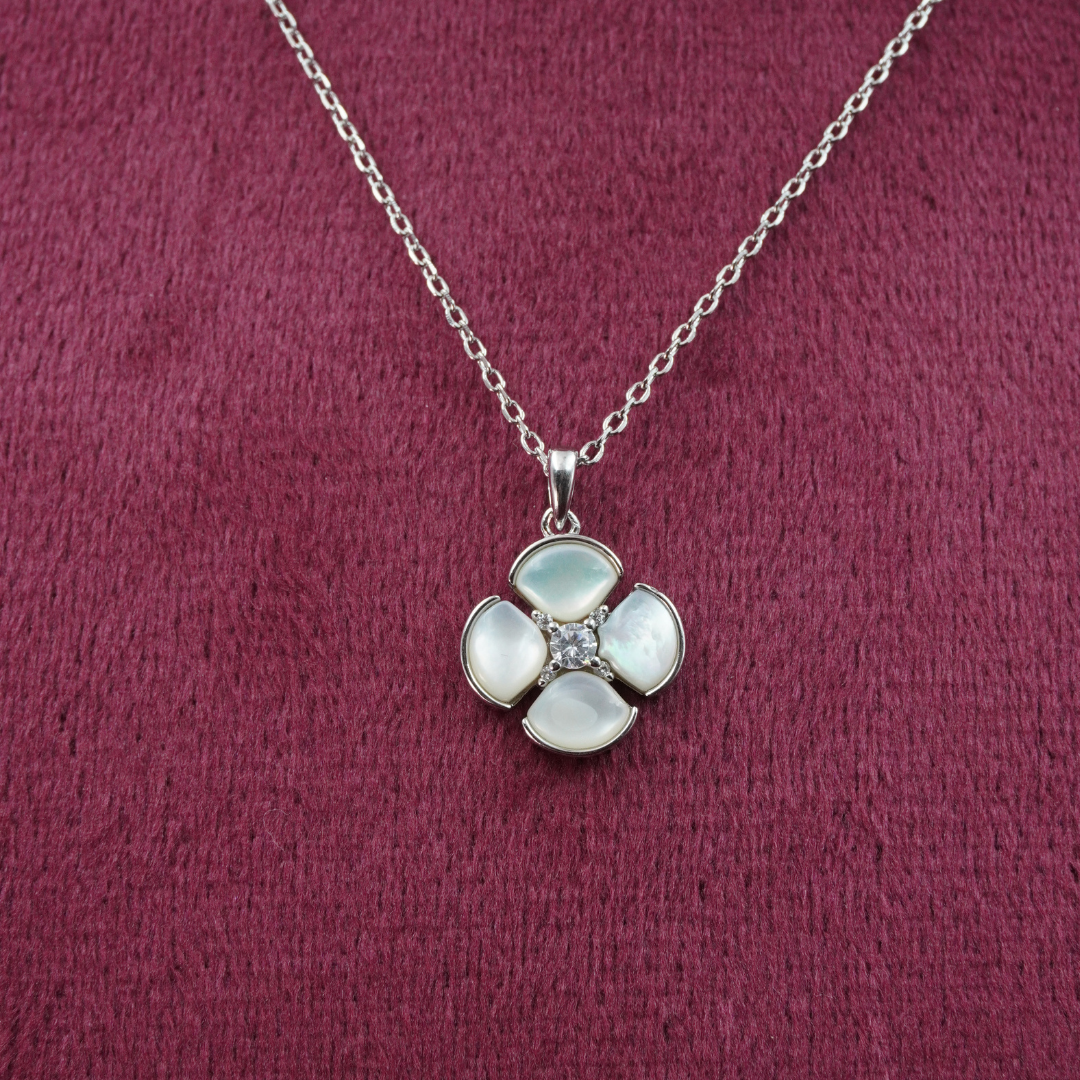 White Petal Floral Pendant