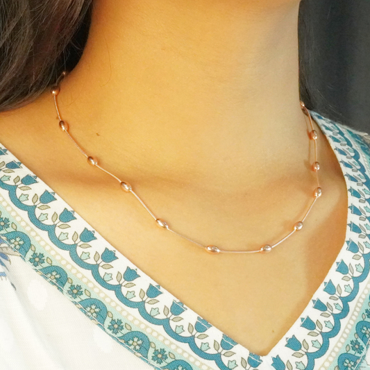 Italian Dual-Tone Diamond-Cut Bead Chain