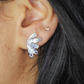 Crystal Fan Statement Stud Earrings